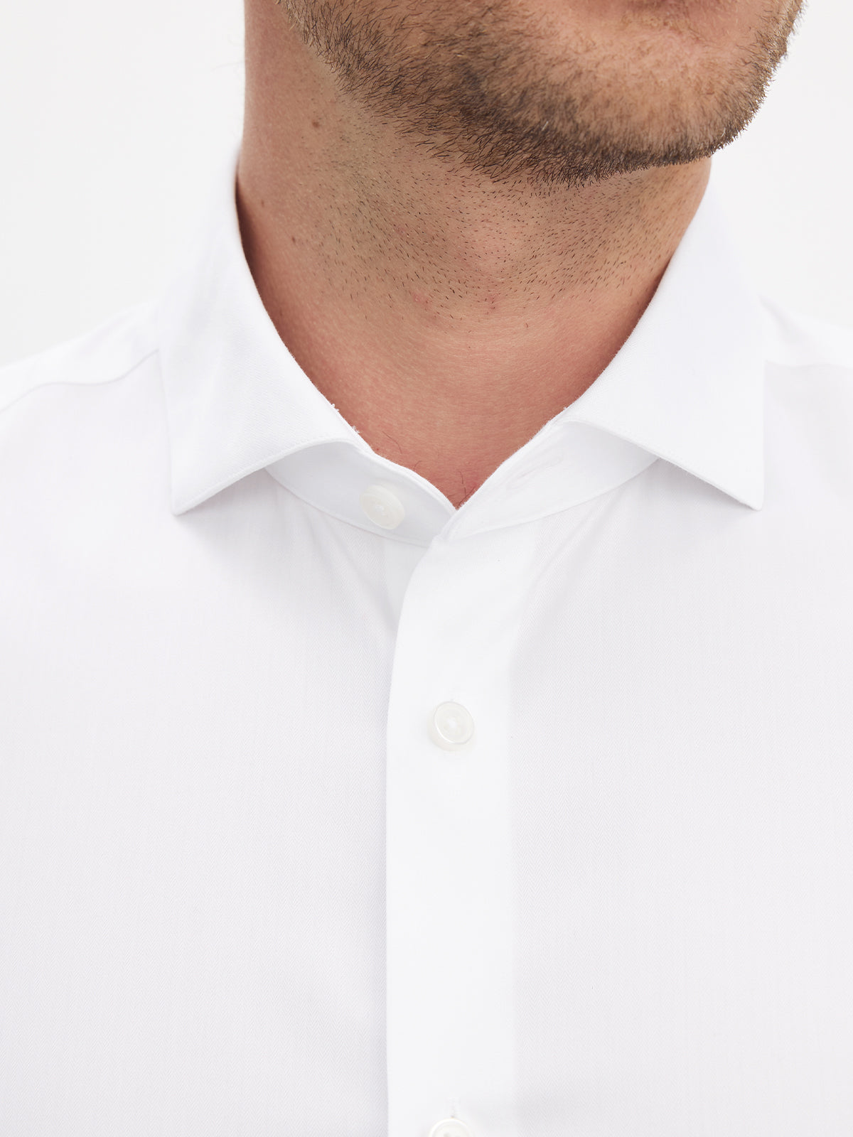 Gardenia White Herringbone