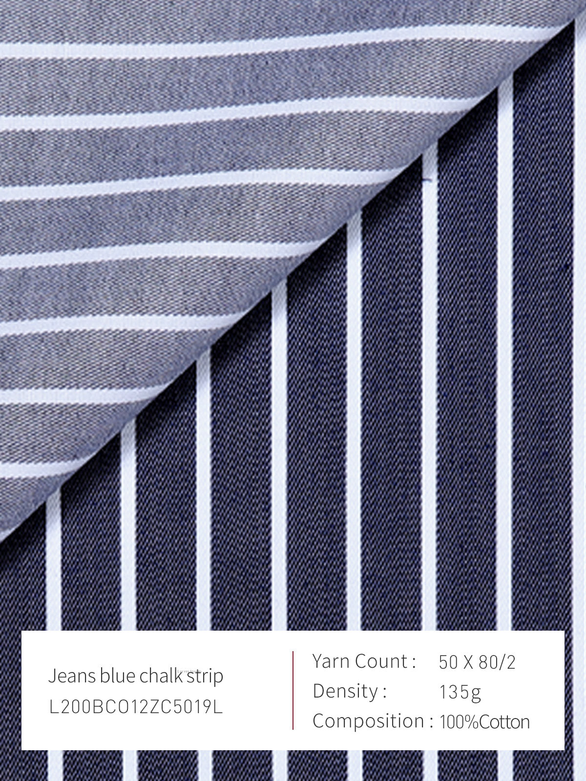 Jeans Blue Chalk Strip