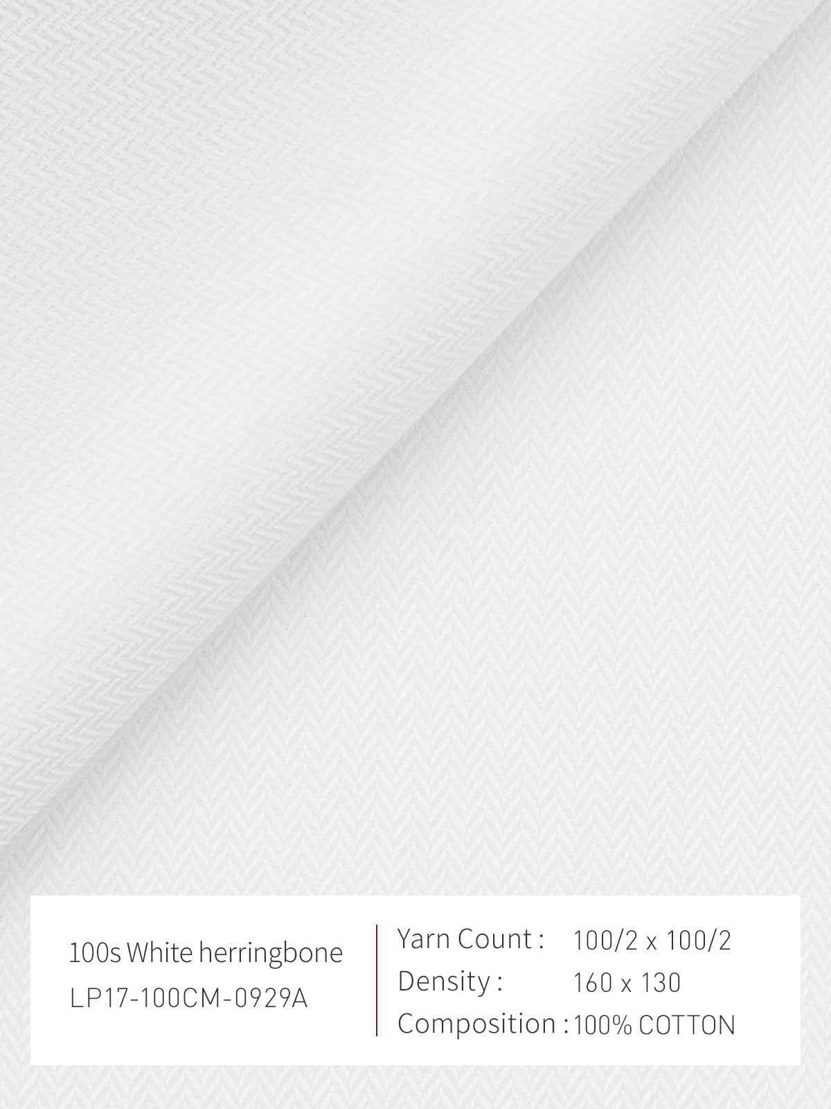 100s White Herringbone