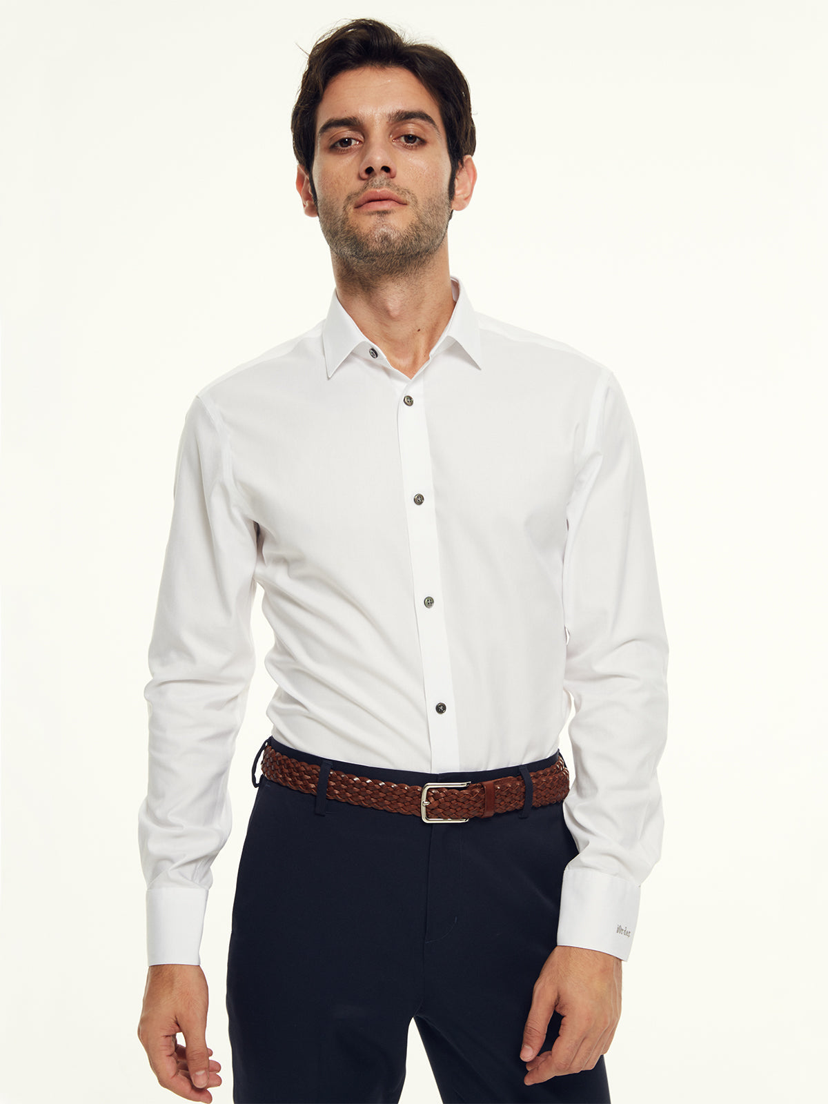 White Pinpoint Oxford