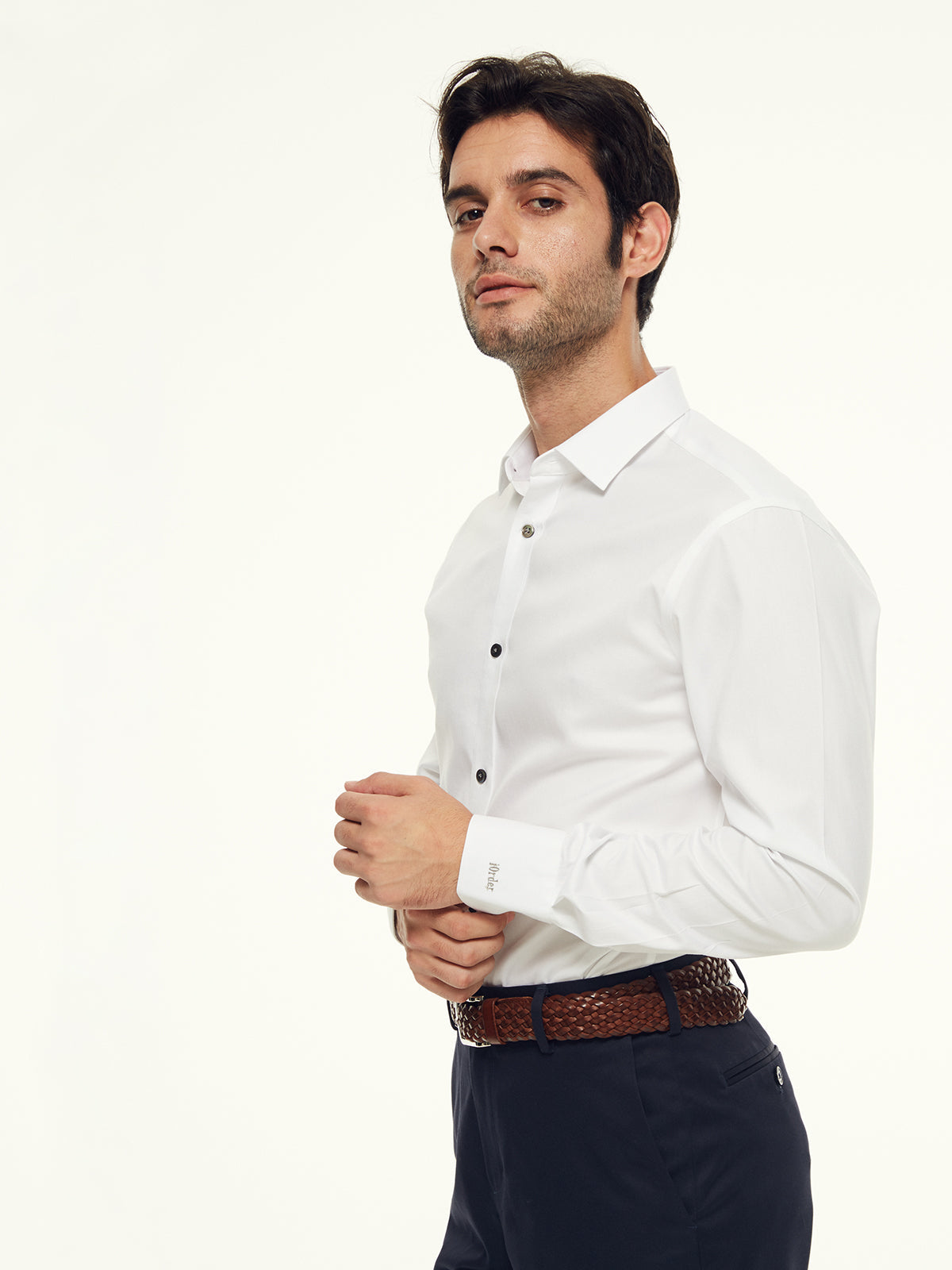 White Pinpoint Oxford