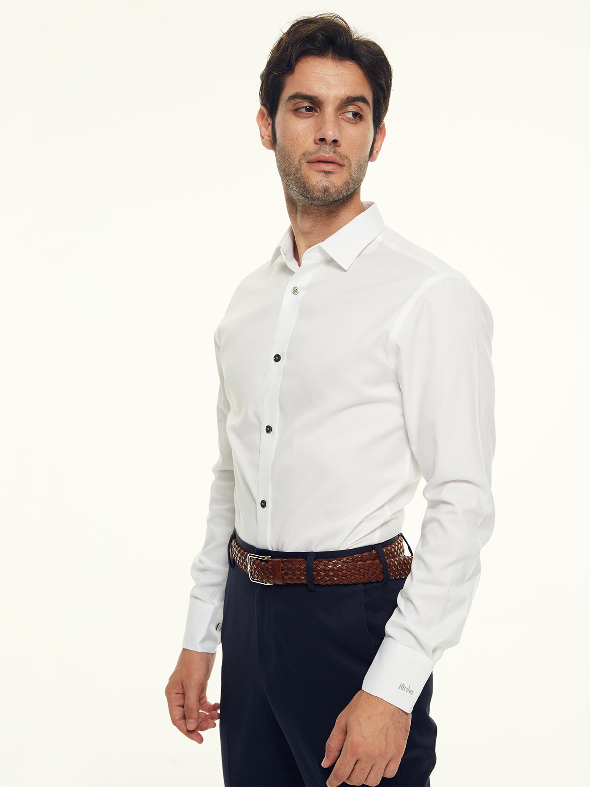 White Pinpoint Oxford