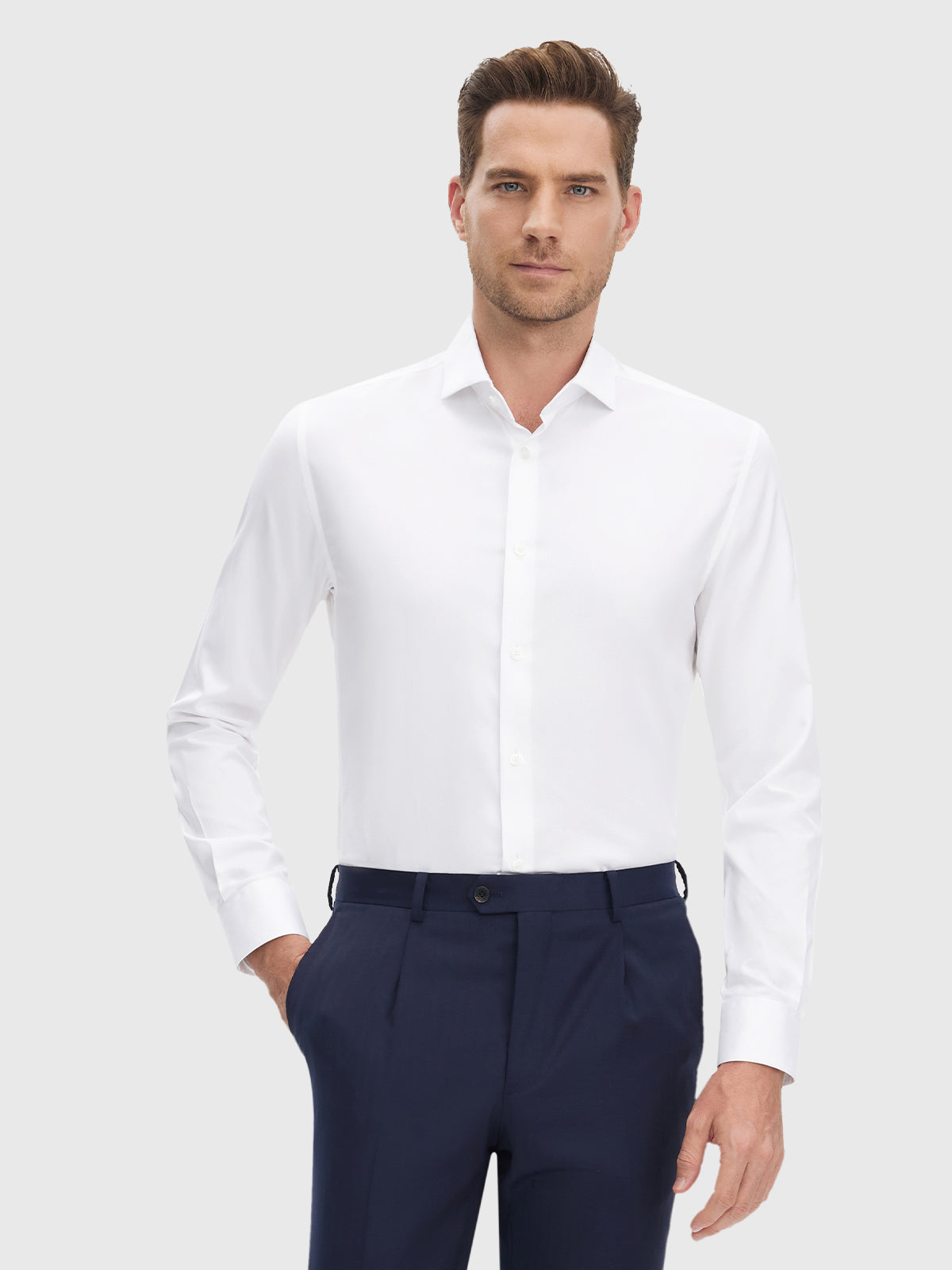 Gardenia White Herringbone