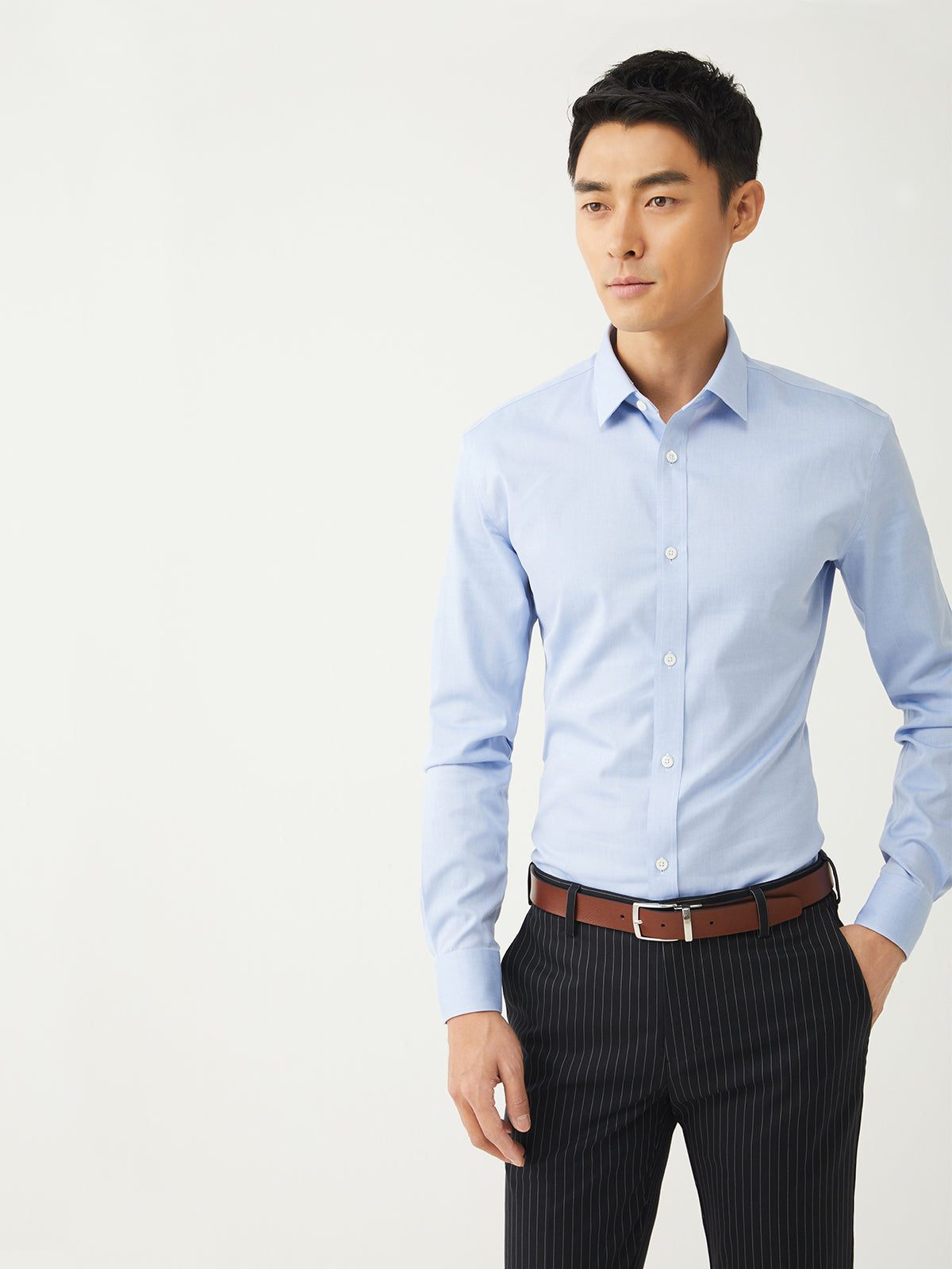 80S Blue Pinpoint Oxford