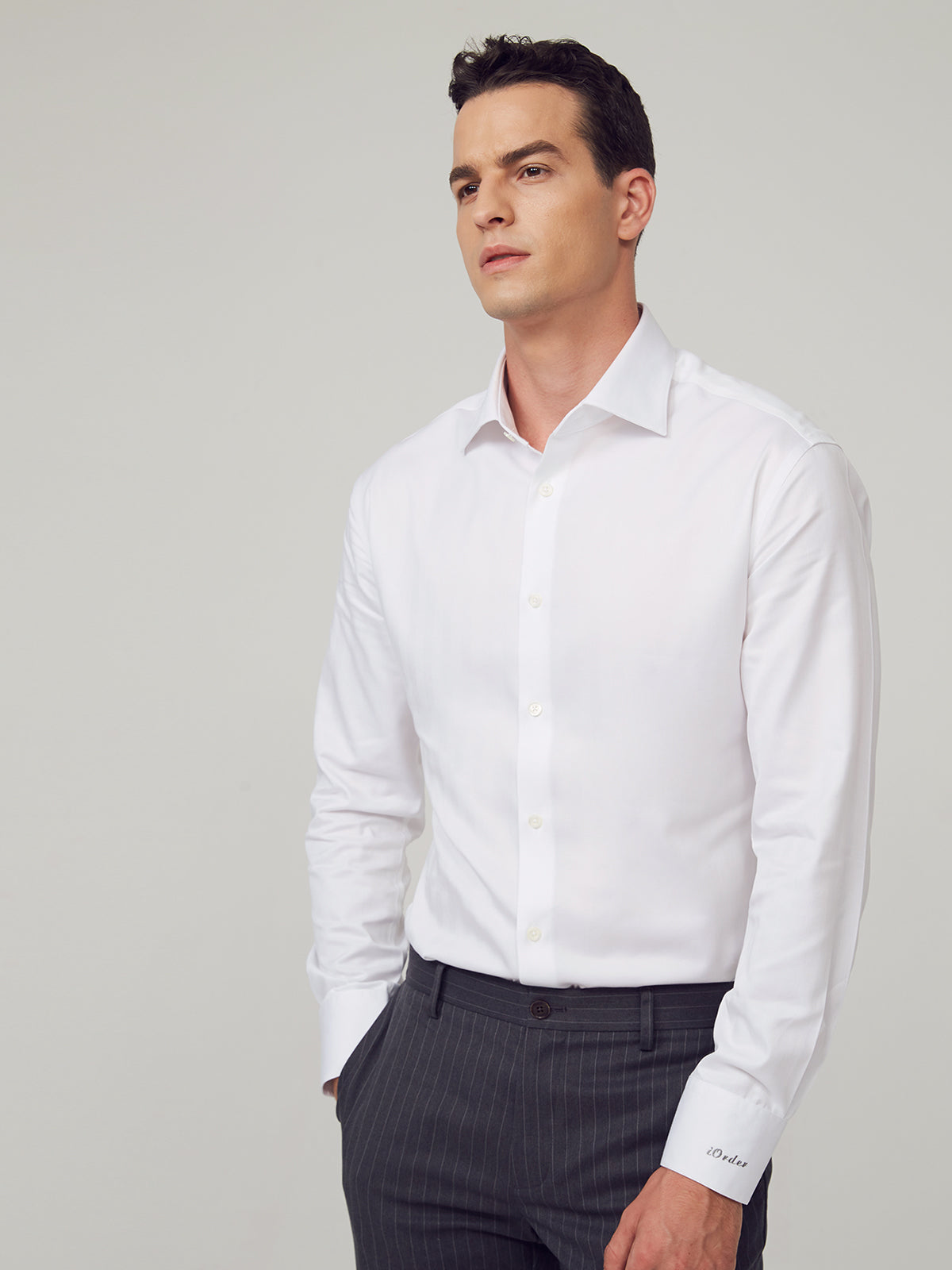 80s White Herringbone