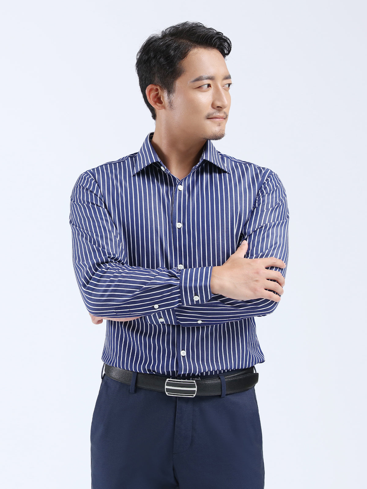Jeans Blue Chalk Strip