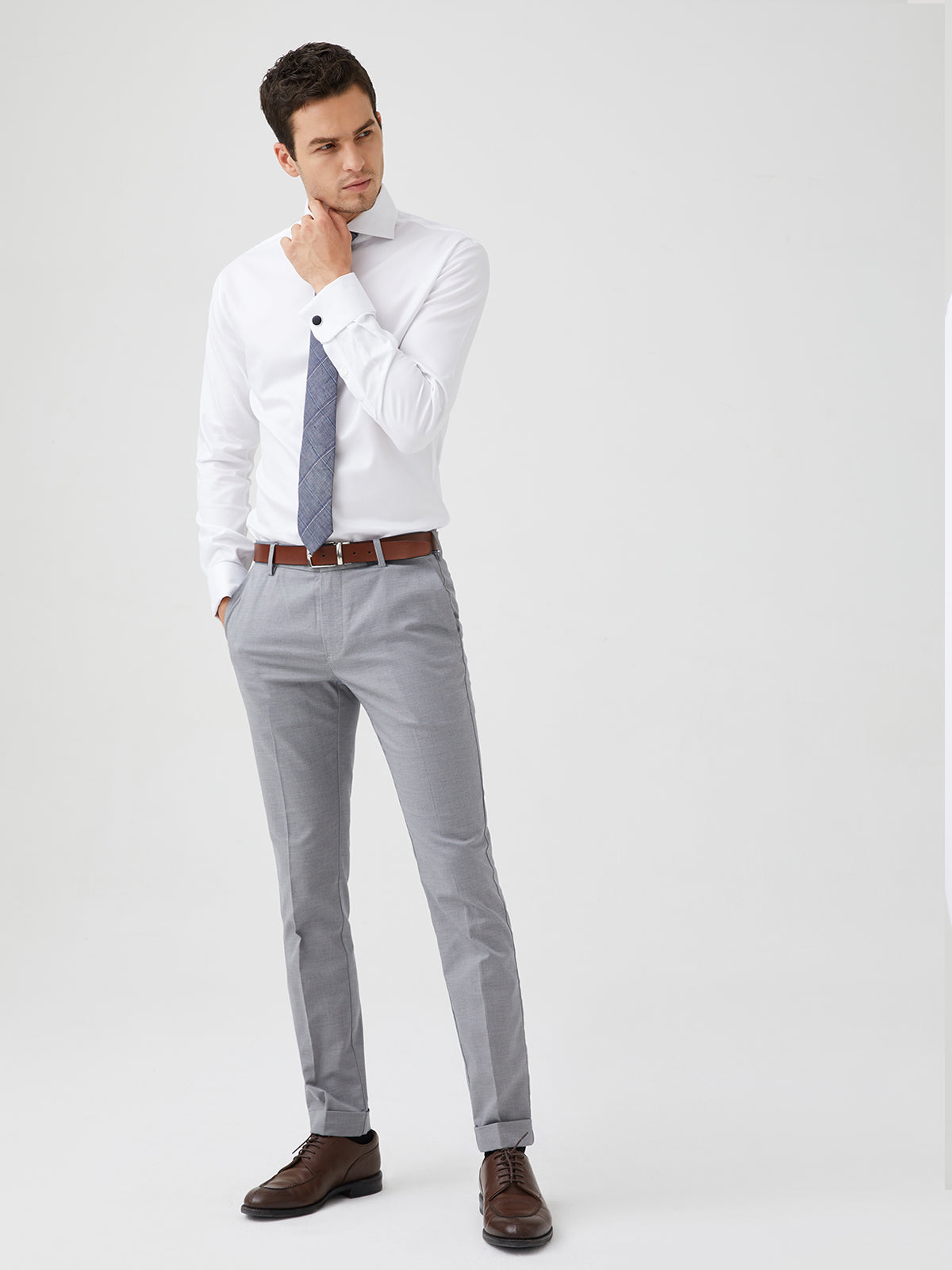 100s White Herringbone