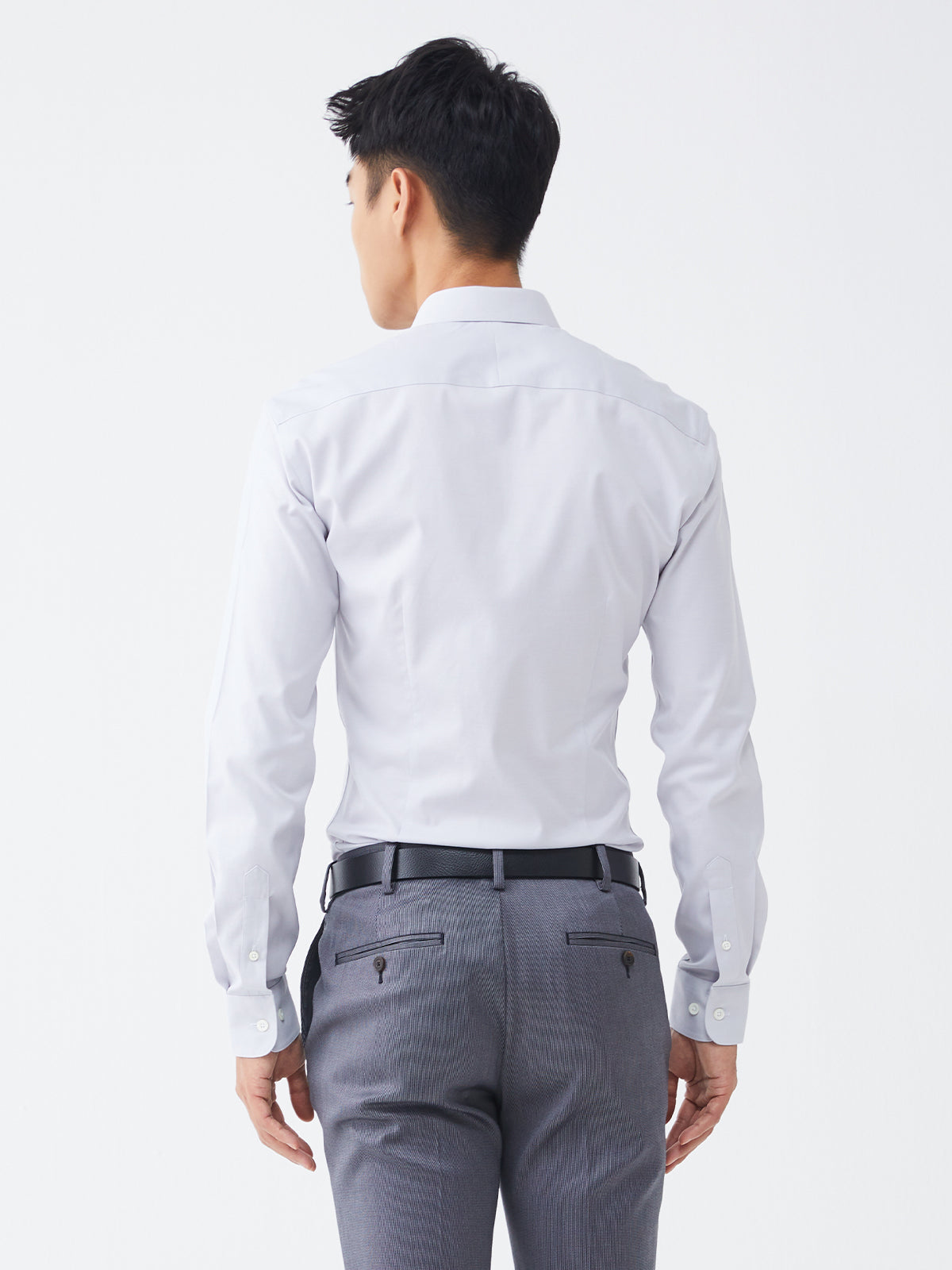 100s Light Grey Spandex Twill