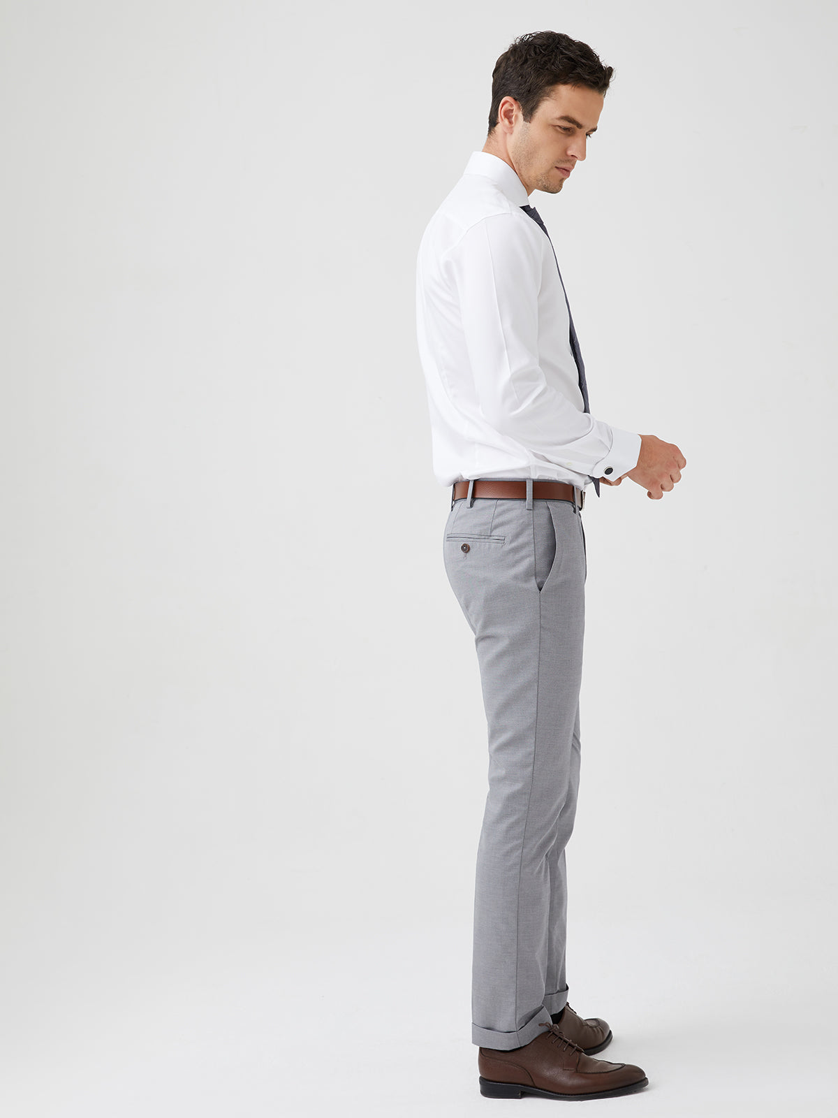100s White Herringbone