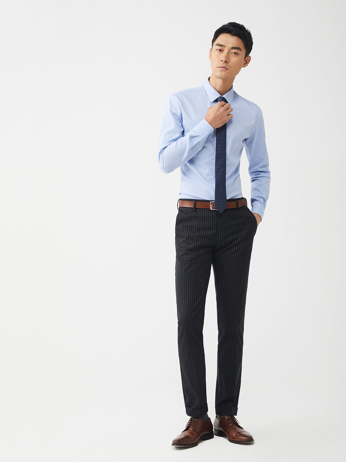 80S Blue Pinpoint Oxford
