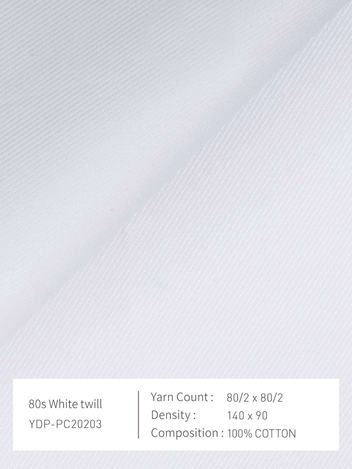 80S White Twill