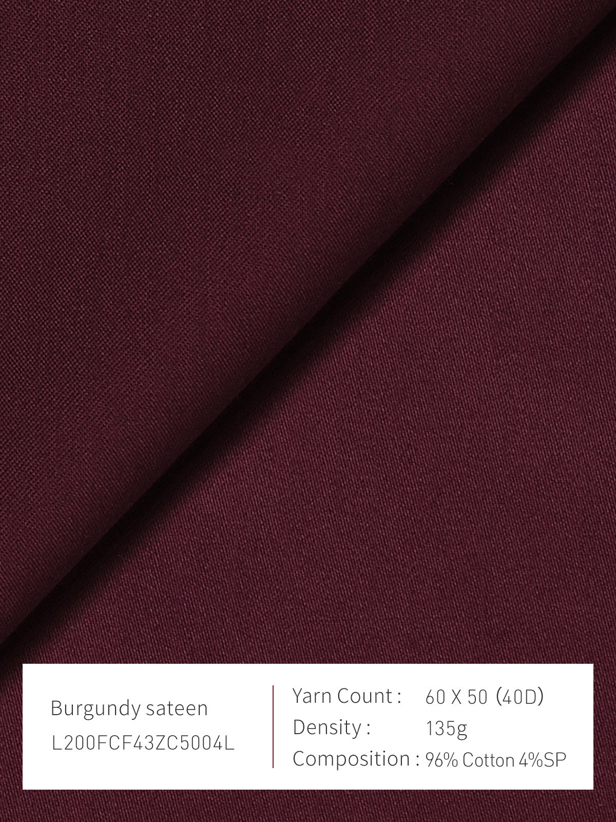 Burgundy Sateen
