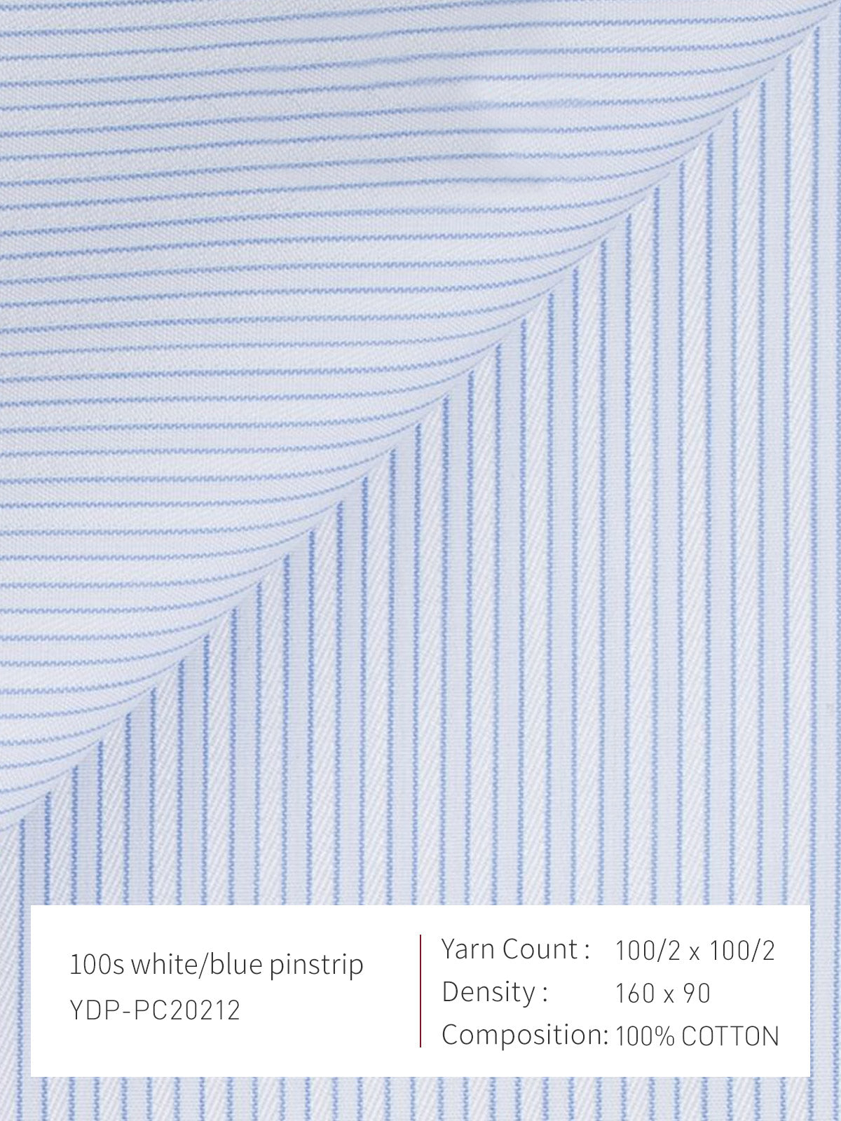 100s White / Blue Pinstrip
