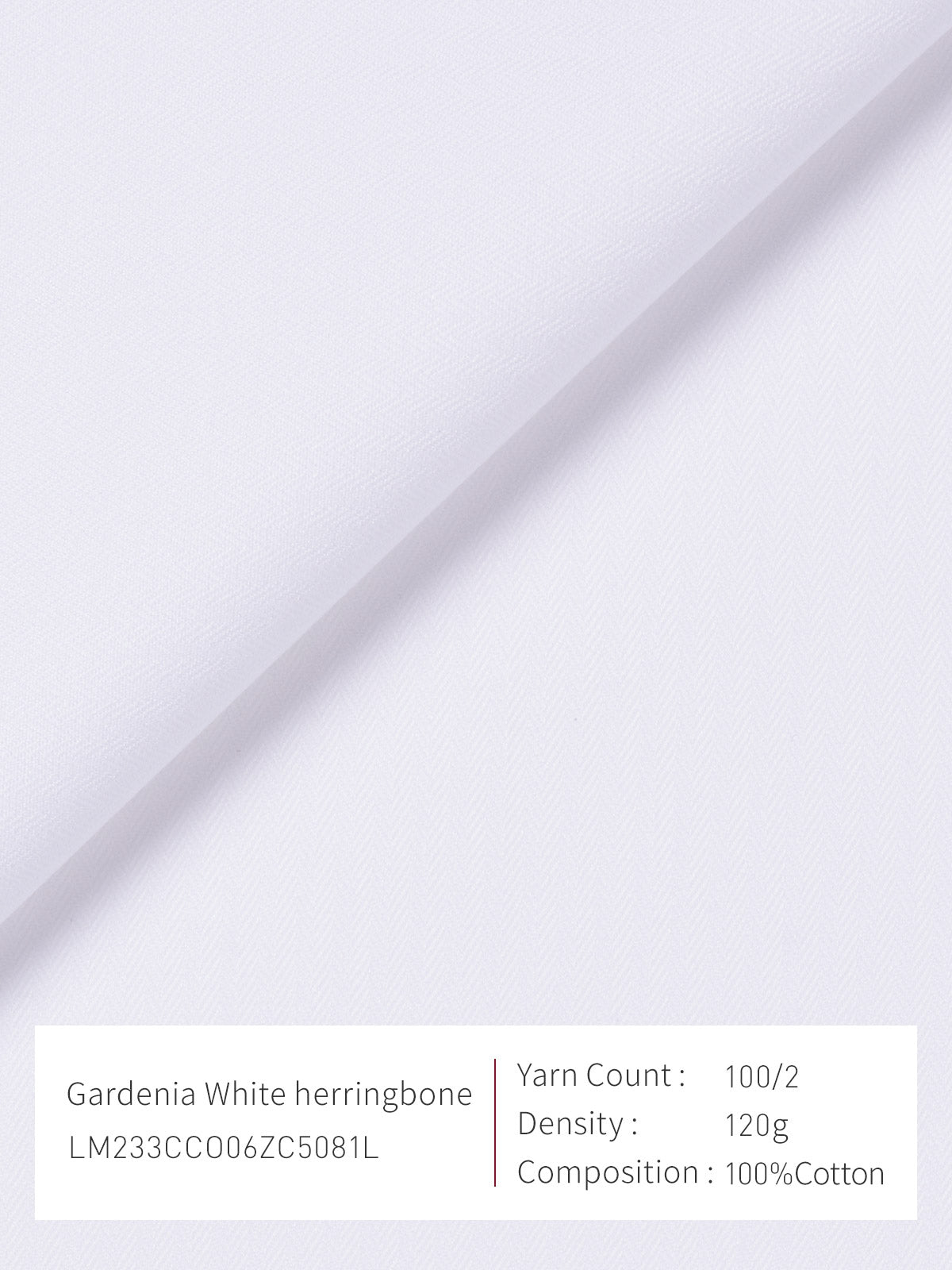Gardenia White Herringbone